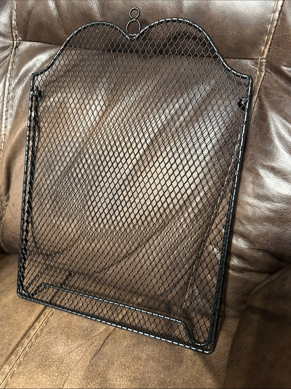 Hobby Lobby Black Metal Mesh Earring  Holder with Decorative Top